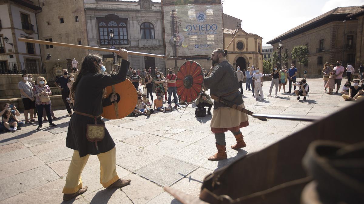 Escenificación de la vida militar del reino de Asturias