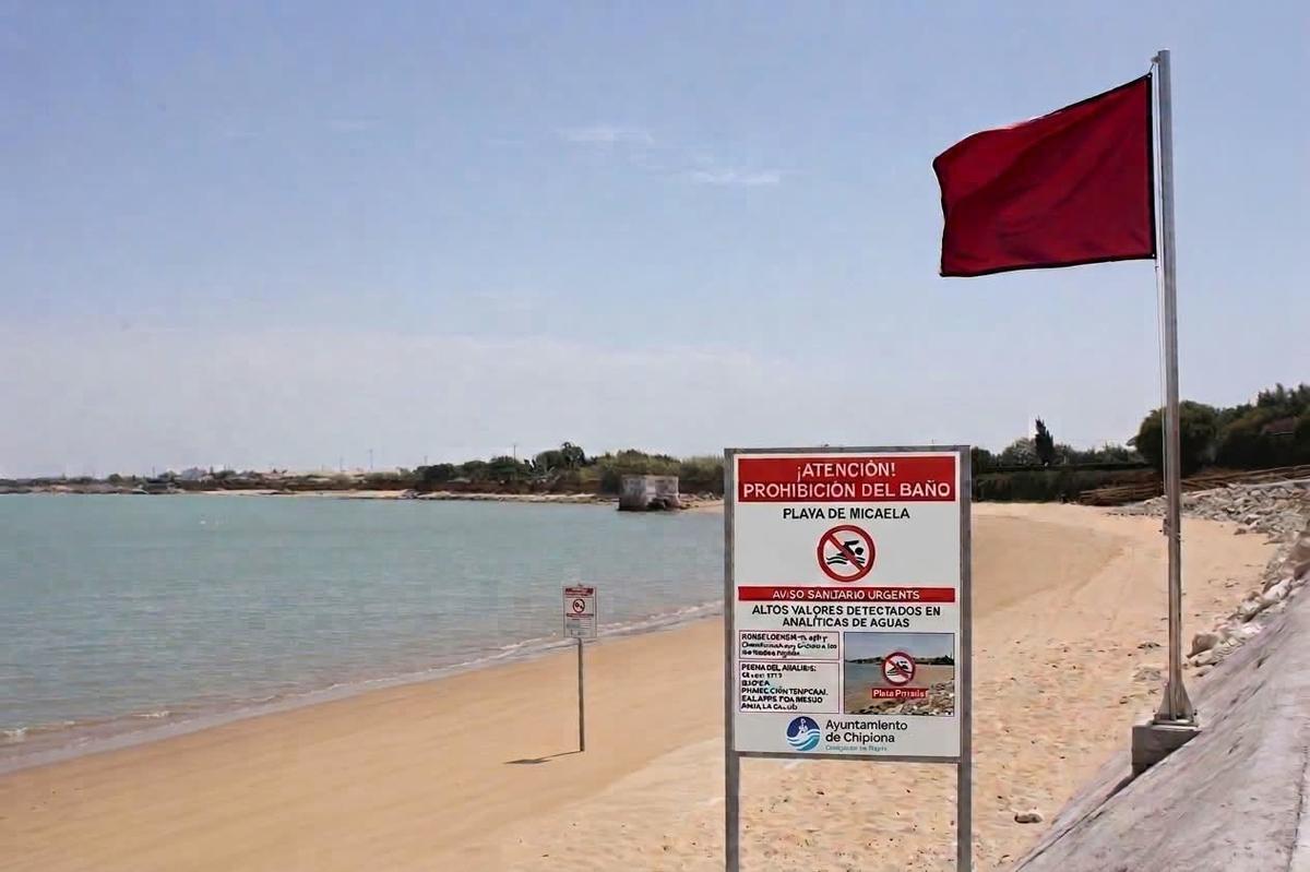 Imagen de la playa de La Micaela de Chipiona.