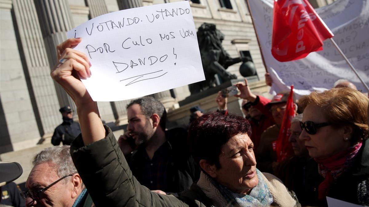 Manifestación de jubilados en Madrid