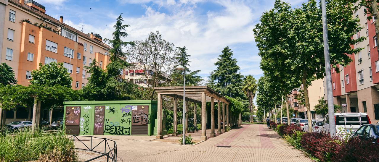 Imagen de la avenida París, lugar donde se ubica la denuncia por violación en Cáceres.