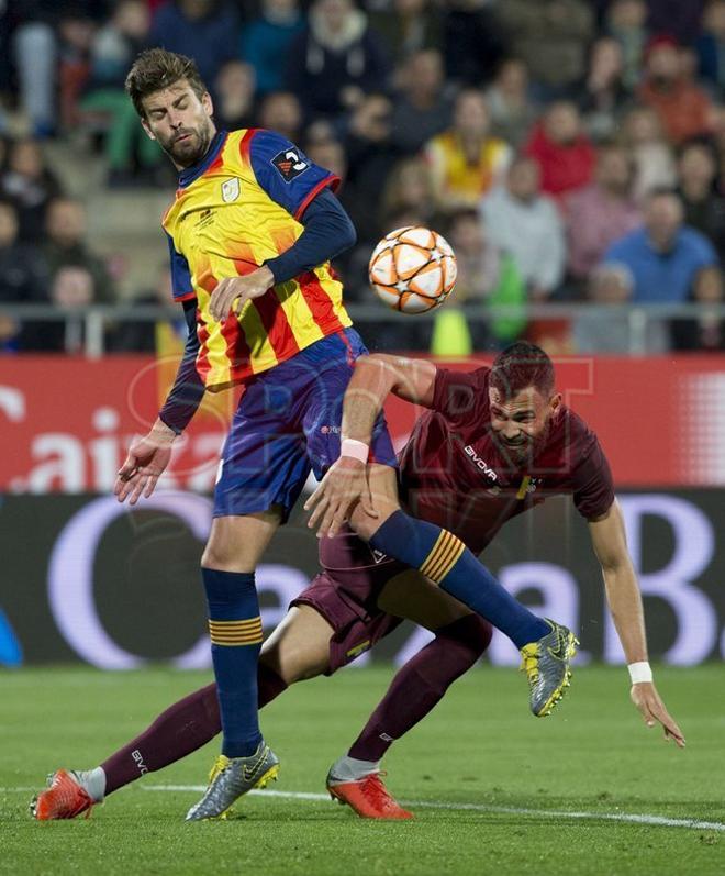 Las imágenes del partido amistoso entre las selecciones de Catalunya y Venezuela disputado en el estadio Montilivi, Girona.