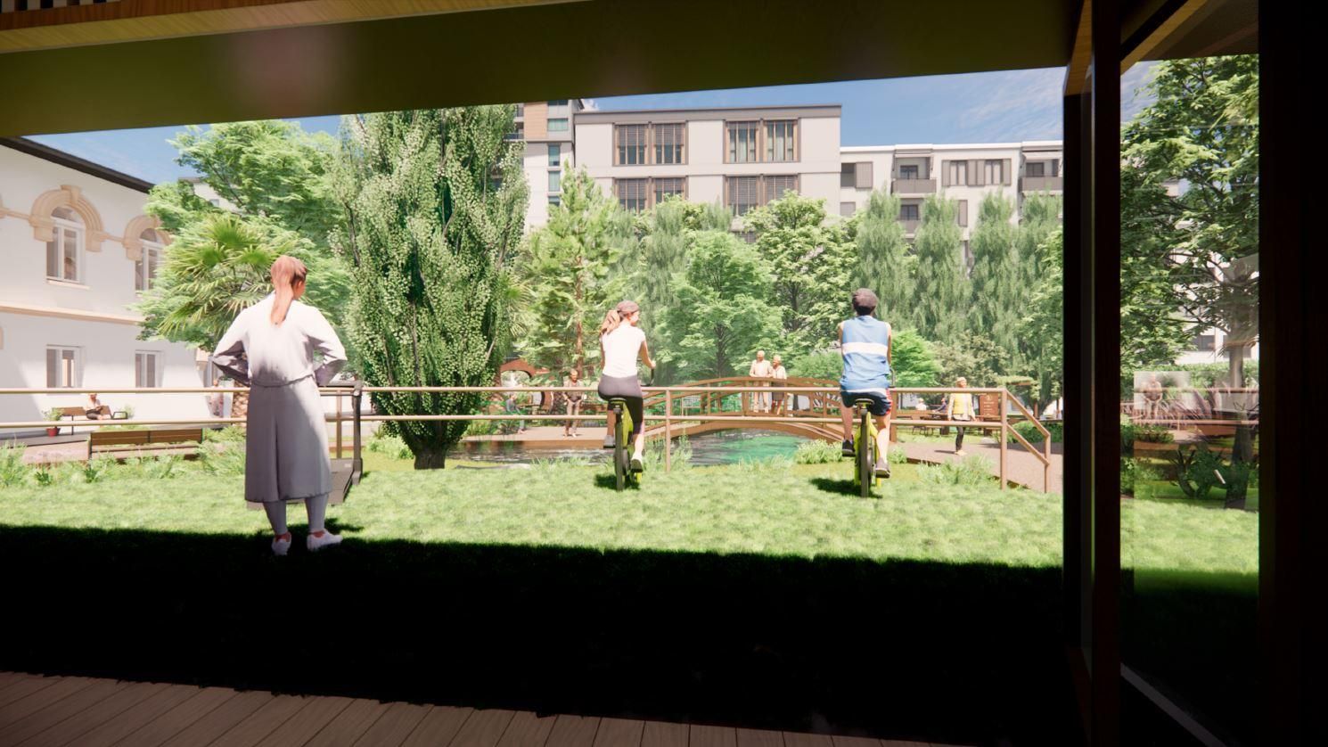 El futuro jardín terapéutico del Hospital de Avilés