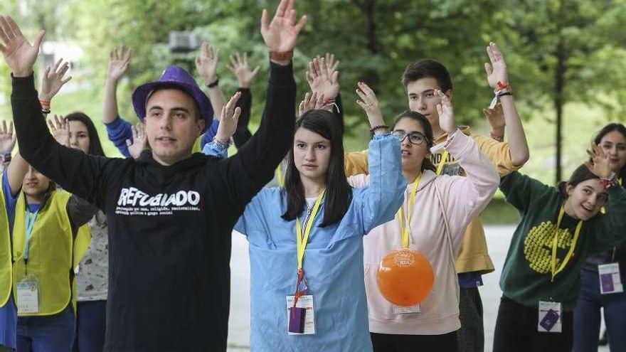 Participantes en el encuentro, durante una actividad desarrollada en las instalaciones del Palacio de Congresos de Oviedo.