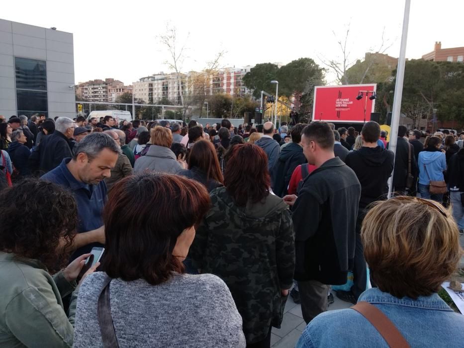 Manifestació en suport al noi encausat pel tall a les vies del tren