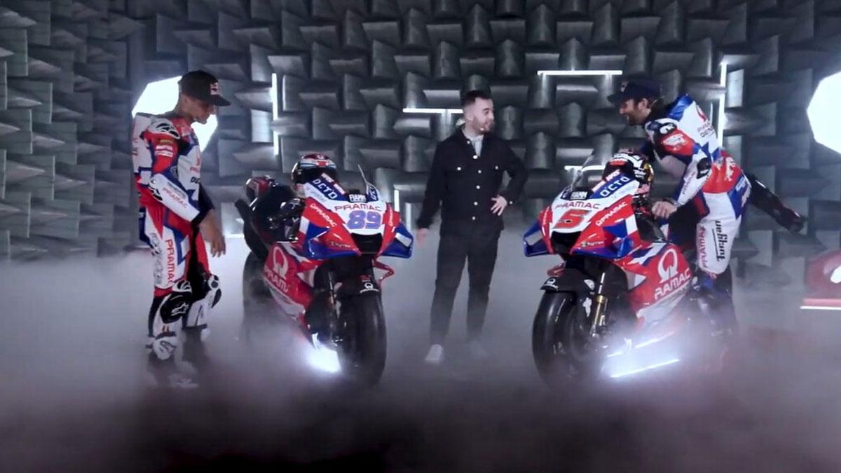 Jorge Martín y Johann Zarco han descubierto las nuevas Ducati de Pramac Racing