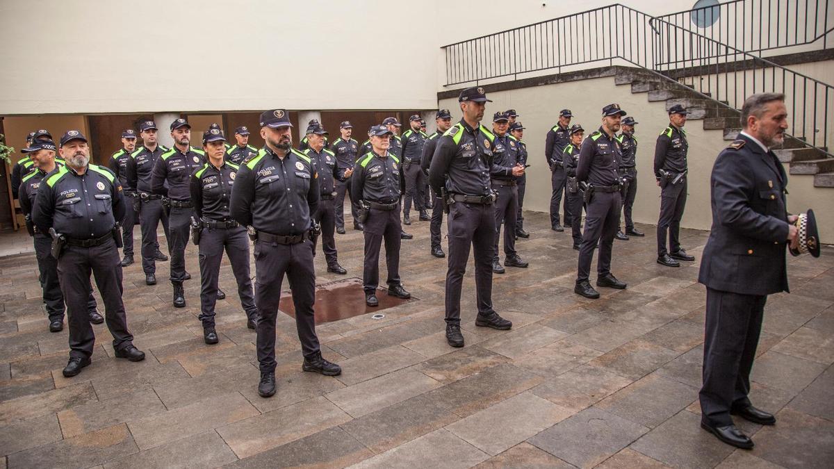 Un moment de la Diada de la Policia Local de Castelló d'Empúries