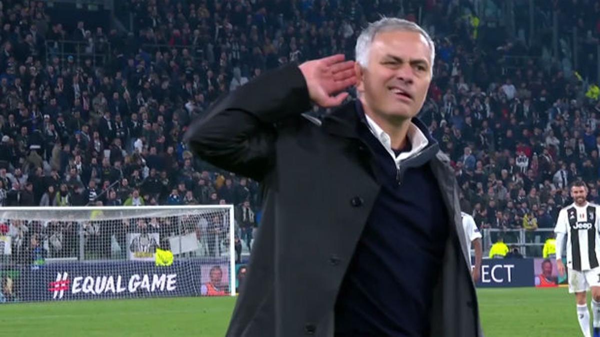 Mourinho la vuelve a liar al provocar a la grada de la Juventus