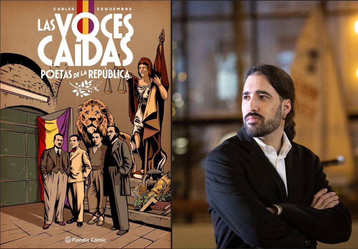 Portada de la trilogia ‘Las voces caídas. Poetas de la República’, de Carles Esquembre