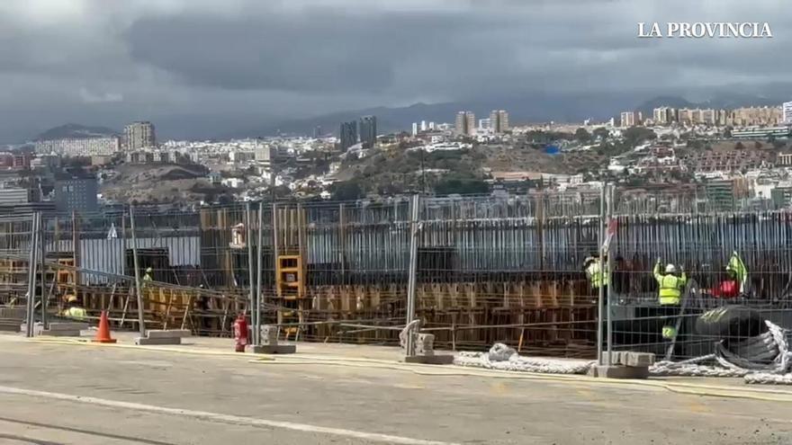El primer aerogenerador flotante con tecnología Wheel se construye desde hace unos meses en el Muelle León y Castillo del Puerto de Las Palmas