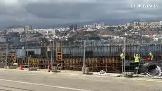 El prototipo de aerogenerador flotante que se construye en el Puerto de Las Palmas estará operativo en Jinámar a finales de año