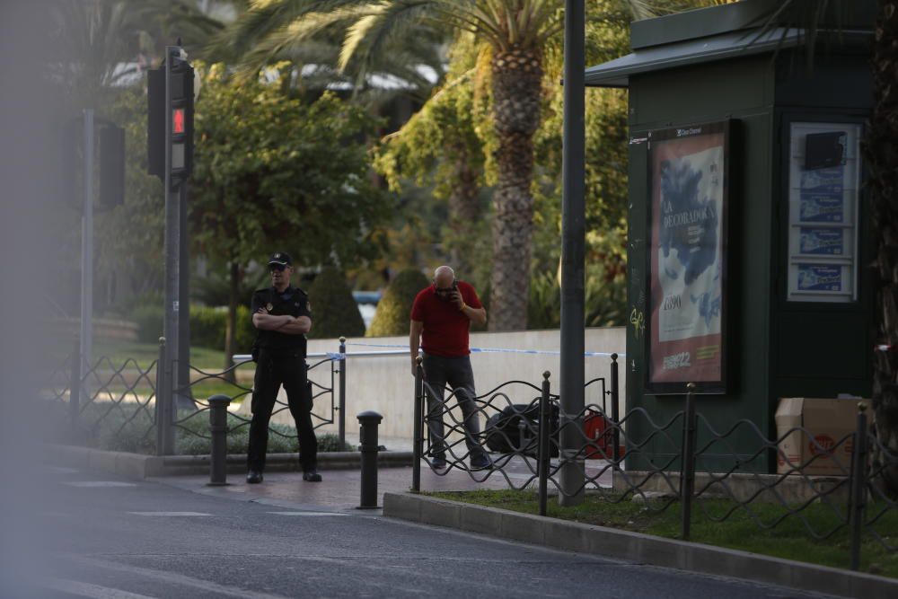 Una falsa alarma con una mochila sospechosa bloquea el centro de Alicante