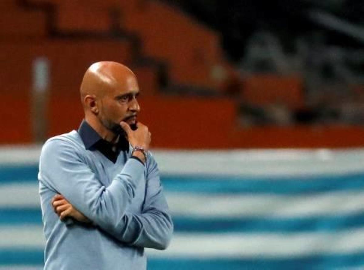 Cardoso, en la banda, en Anoeta.