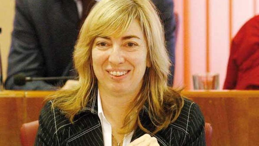 Lucía Molares, durante un pleno de la Corporación.