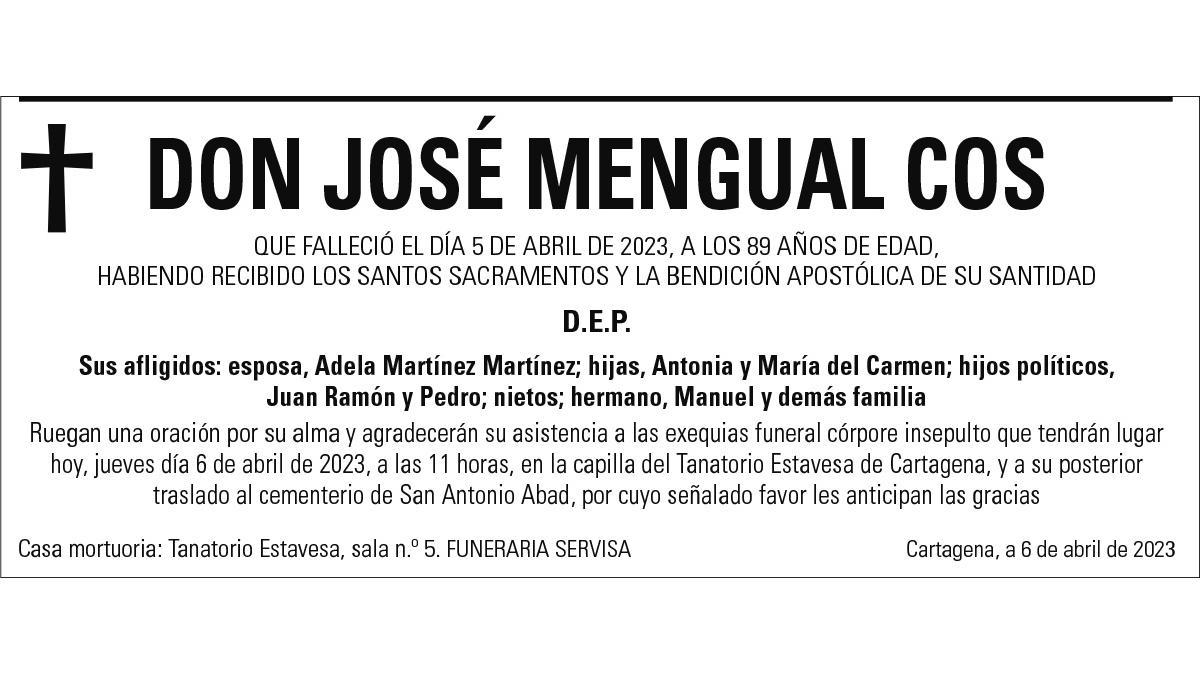 D. José Mengual Cos - La Opinión de Murcia