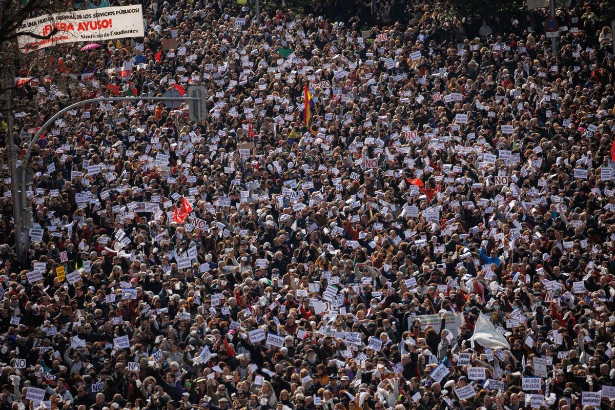 Manifestación en defensa de la sanidad pública en Madrid