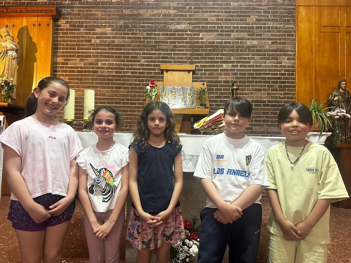 Valeria, Adriana, Celia, Oliver y Carlos representarán a la parroquia San José Obrero, del barrio del Polígono