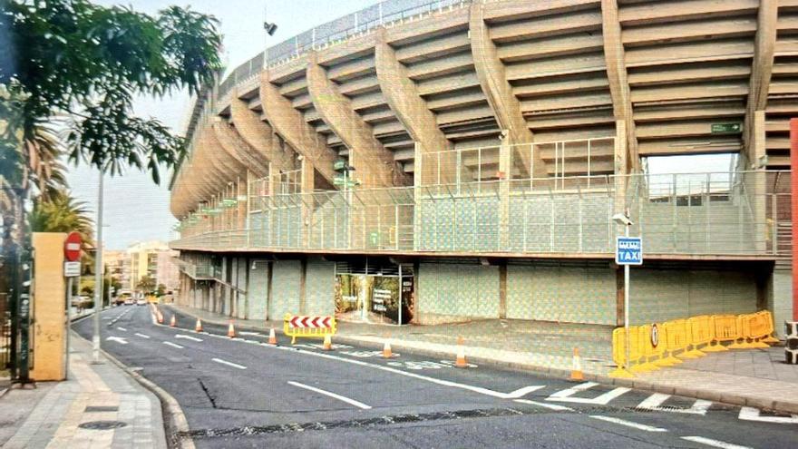 El Cabildo de Tenerife busca soluciones a los desprendimientos en el estadio Heliodoro