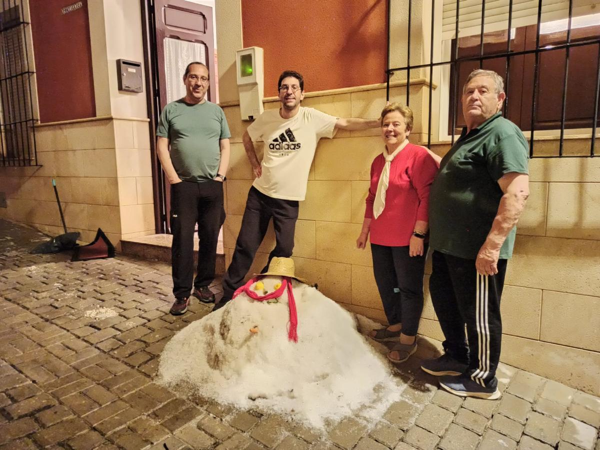 Gran tormenta en Ricote, acompañada de muchísimo granizo.