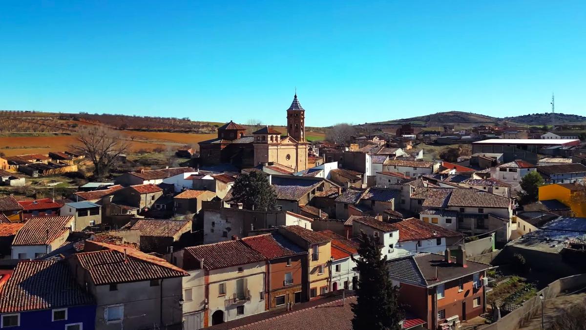 Panorámica de Atea, localidad situada en la Comarca de Daroca, en la provincia de Zaragoza.