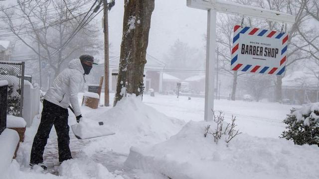 Aspecto de las calles de Nueva Jersey tras la gran nevada