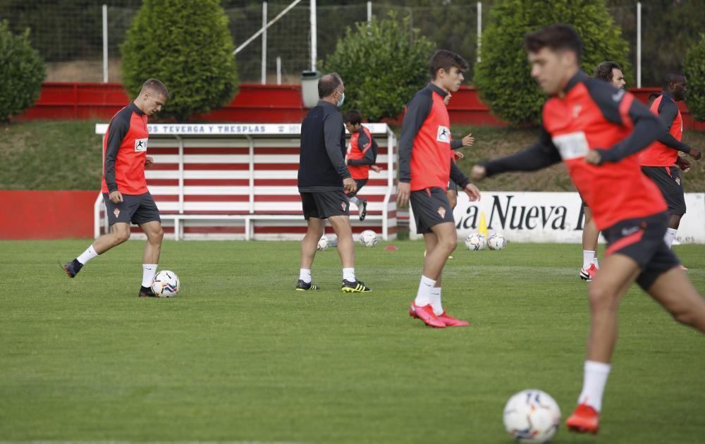 Entrenamiento del Sporting en Mareo.