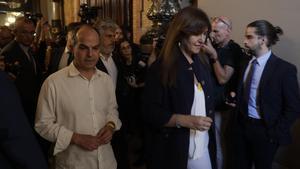 Primeras imágenes de Laura Borràs tras ser suspendida como presidenta del Parlament.