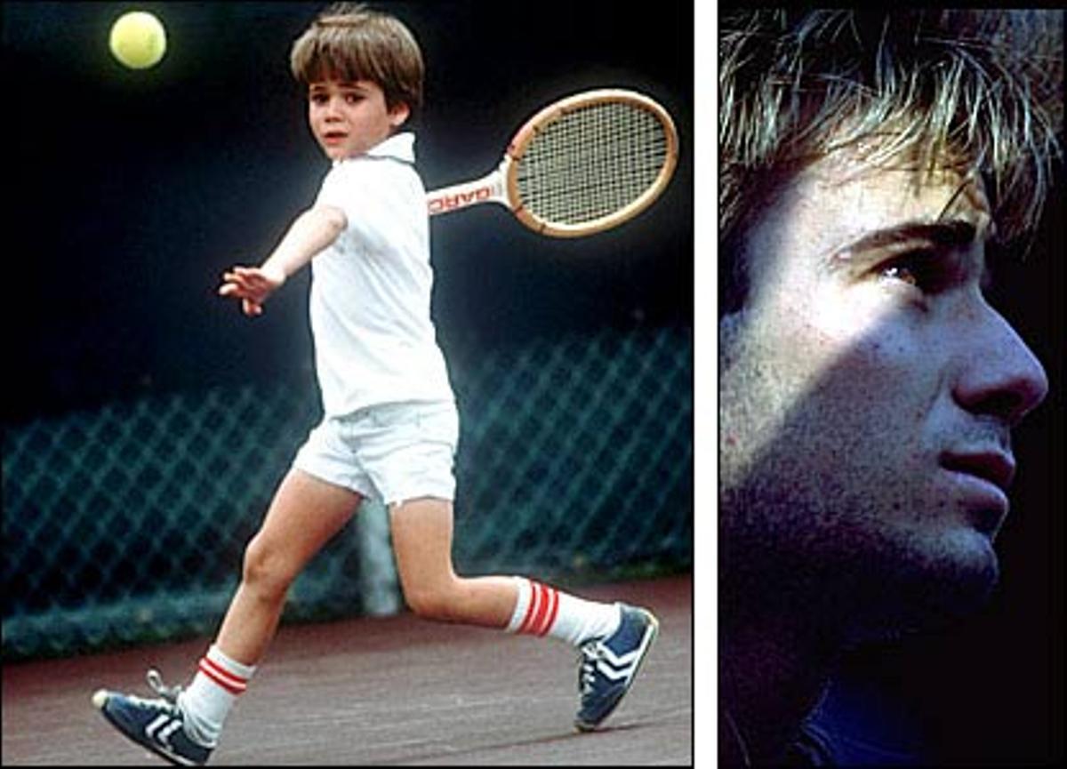 André Agassi con solo seis años