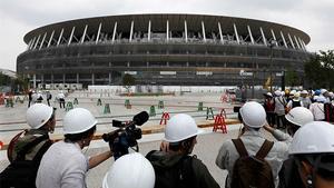 El estadio olímpico de Tokio 2020, terminado al 90%