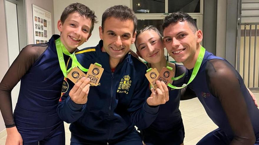 El PA Figueres es penja quatre medalles a la Copa d’Europa de patinatge artístic