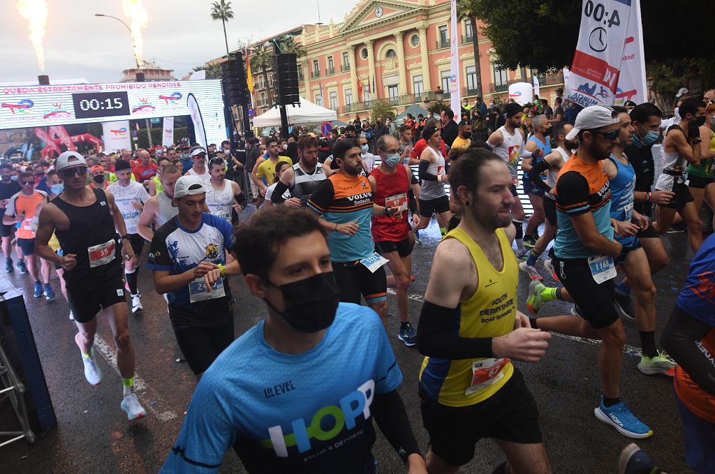 Así fue la salida de la maratón y la media maratón de Murcia