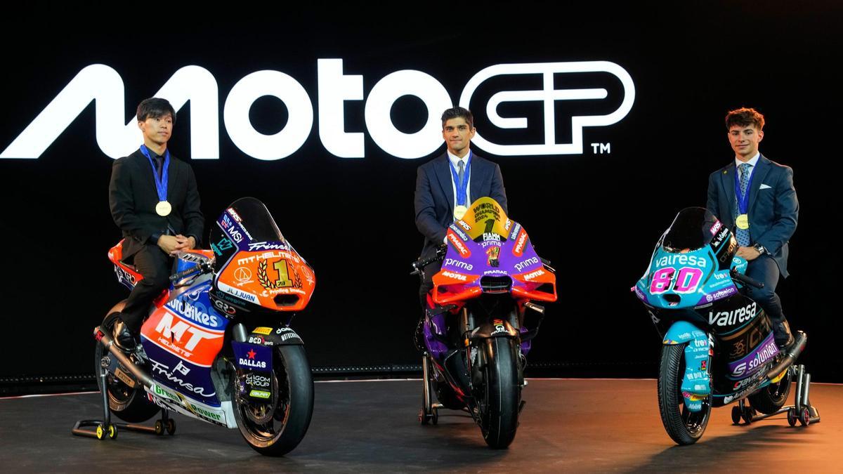 Los campeones de Moto 2, MotoGP y Moto 3, en la gala de final de temporada