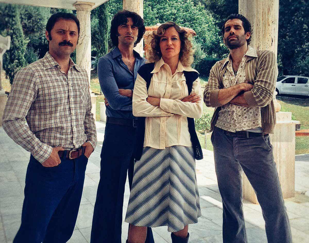 El elenco de la serie 'Fariña', con Javier Rey, Marta Larralde y Tamar Novas