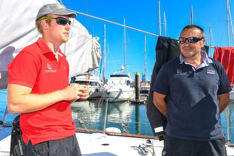 Los componentes del trimaran que circunnavegaron l