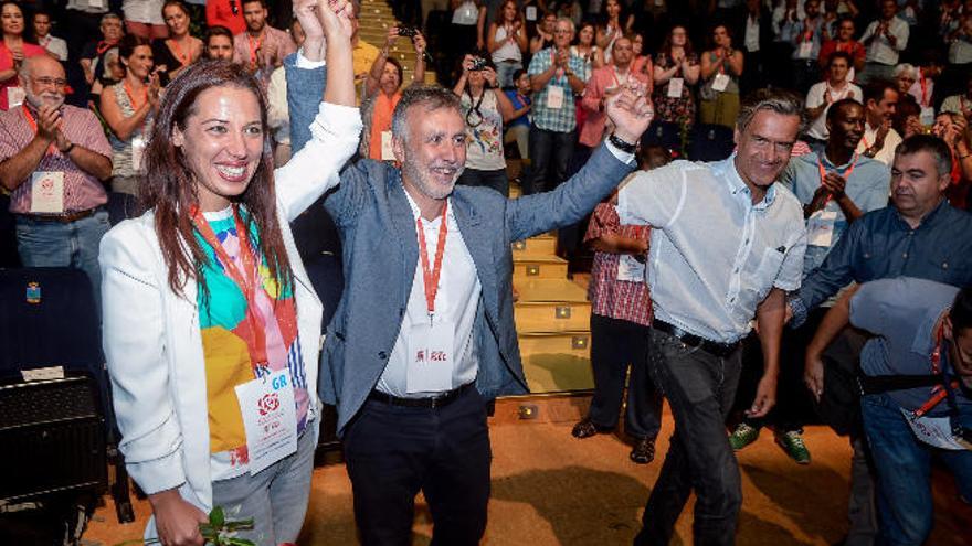 Patricia Hernández, Ángel Víctor Torres y Juan Fernando López Aguilar, en el último congreso del PSOE.
