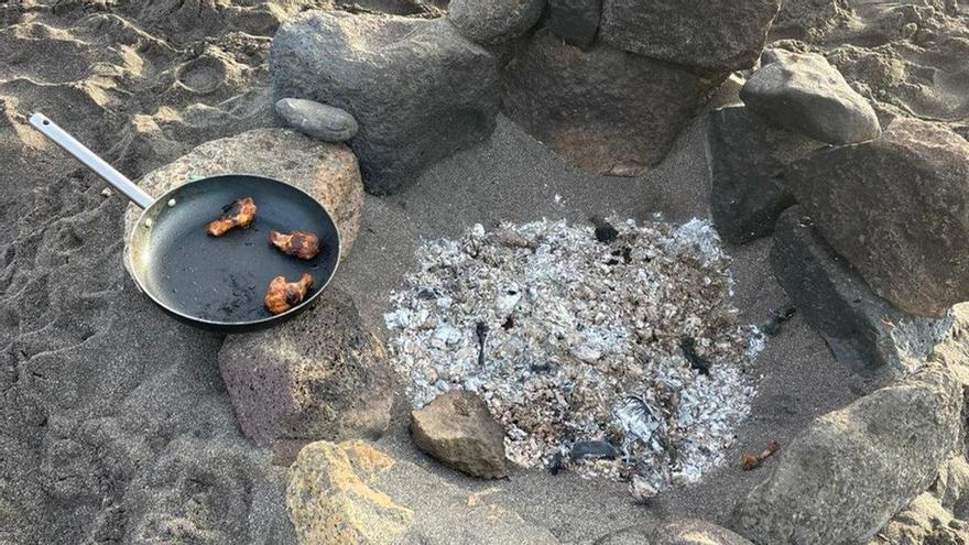 Hacen fuego en un espacio natural protegido de Tenerife