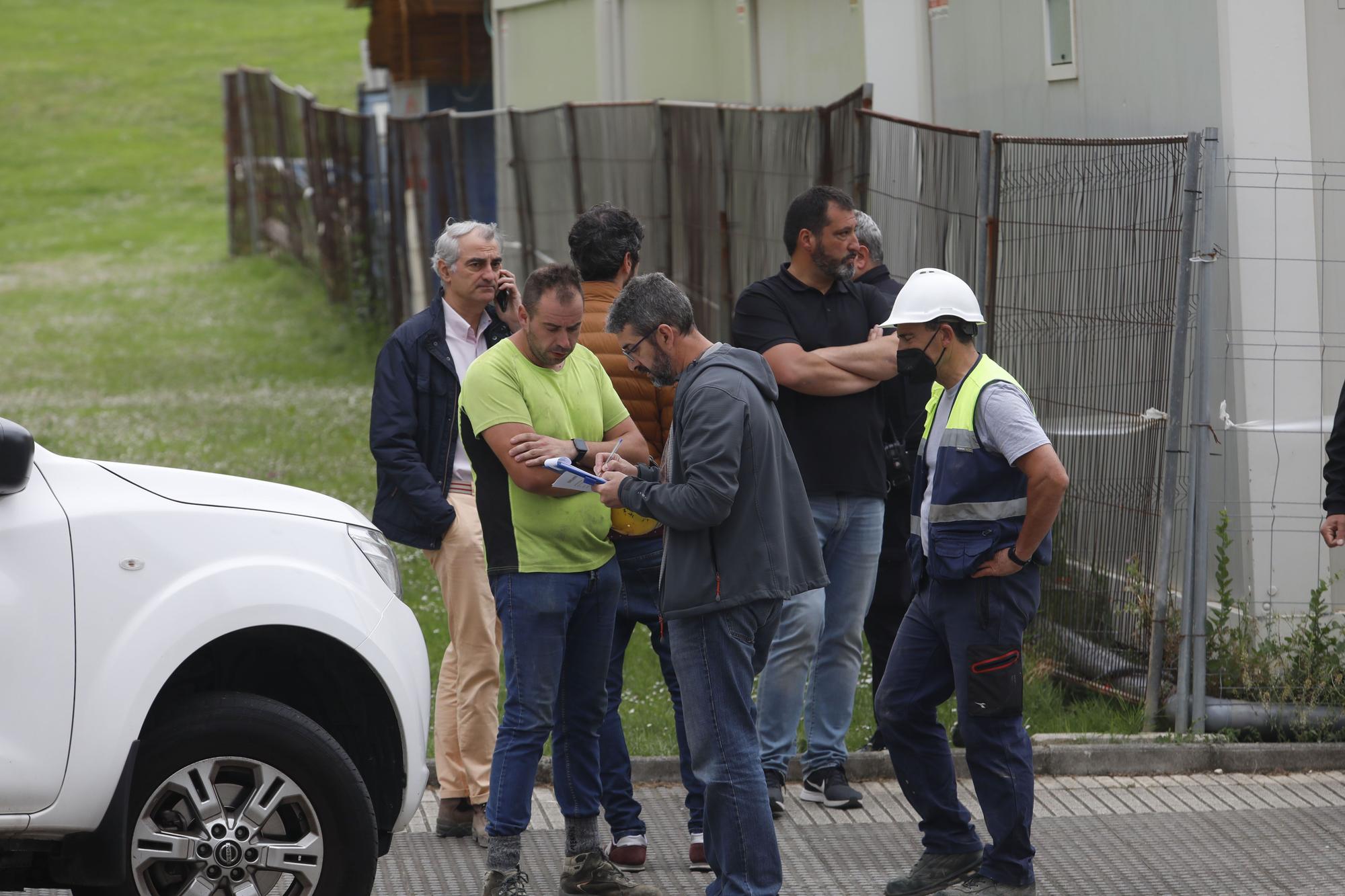 En imágenes: Accidente laboral en Gijón