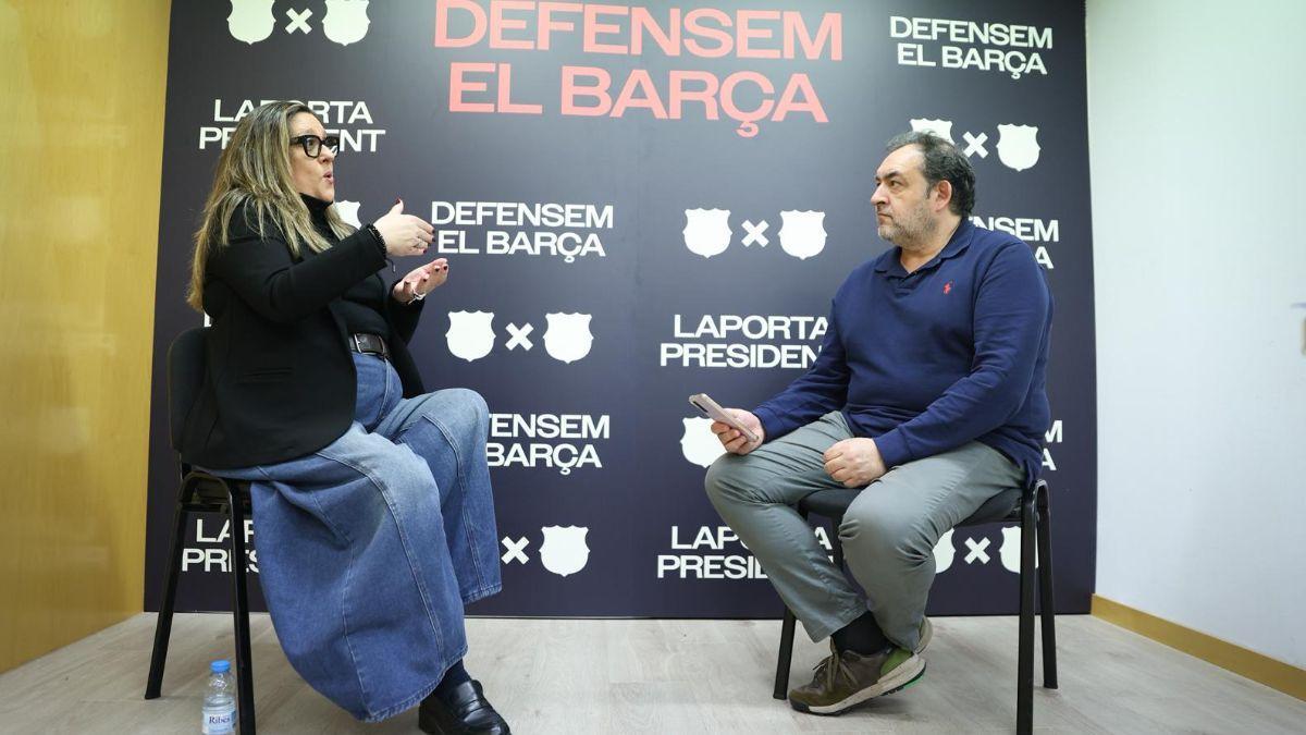 Elena Fort durante la entrevista con SPORT