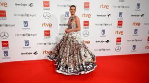 La actriz Michelle Jenner posa en la alfombra roja de los Premios Forqué.