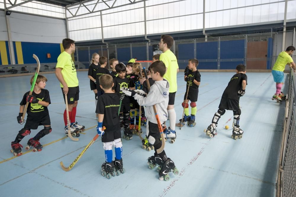 Bargalló y Cancela, en el Campus Hockey Coruña