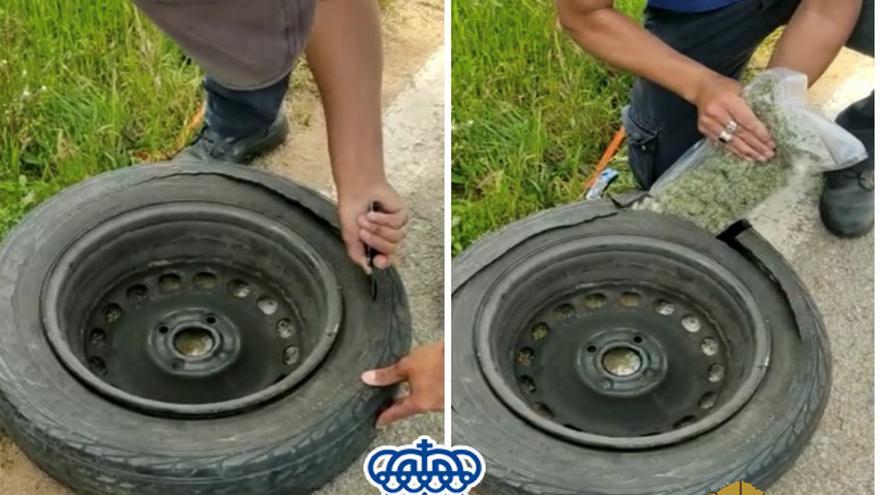 Enxampen uns traficants a Calonge quan fugien per entregar més d&#039;un quilo de marihuana i que estava ocult a la roda de recanvi