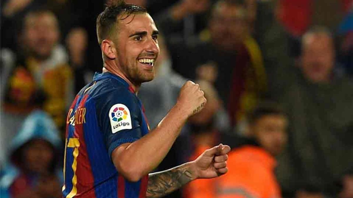 Paco Alcácer, en el once titular del Barcelona