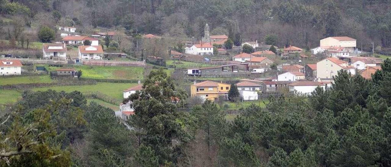 Vista del núcleo de viviendas de la aldea de Merza. // Bernabé/Javier Lalín