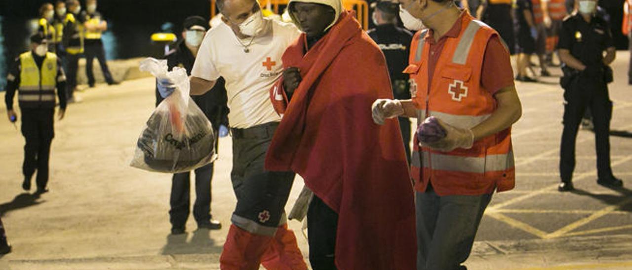 Imagen de los últimos inmigrantes que llegaron a Fuerteventura el pasado día 6 de mayo.