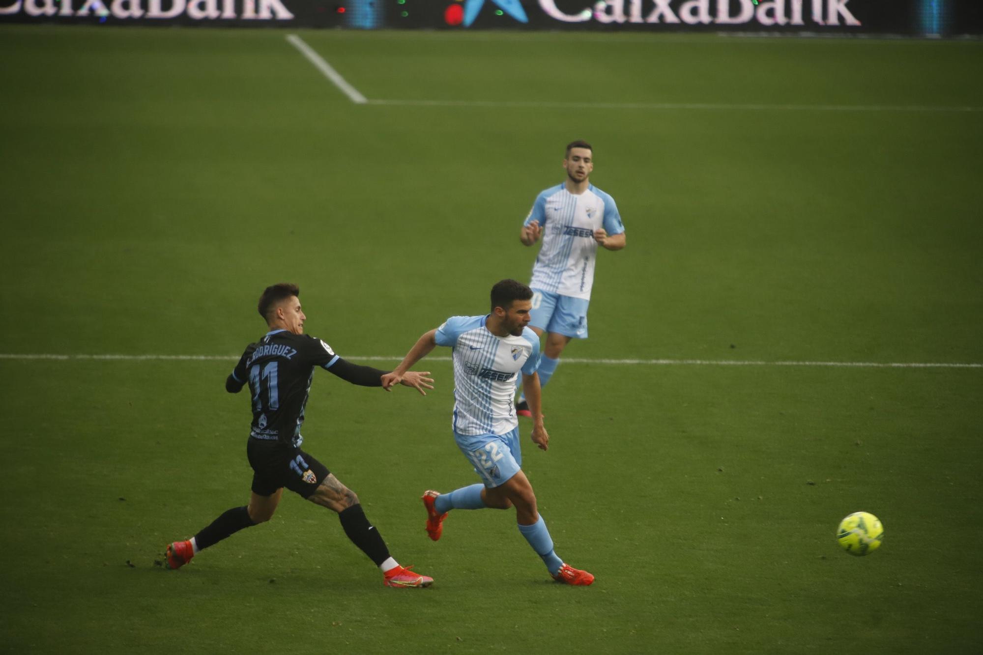 Partido de la Liga Smartbank entre el Málaga CF y el Almería