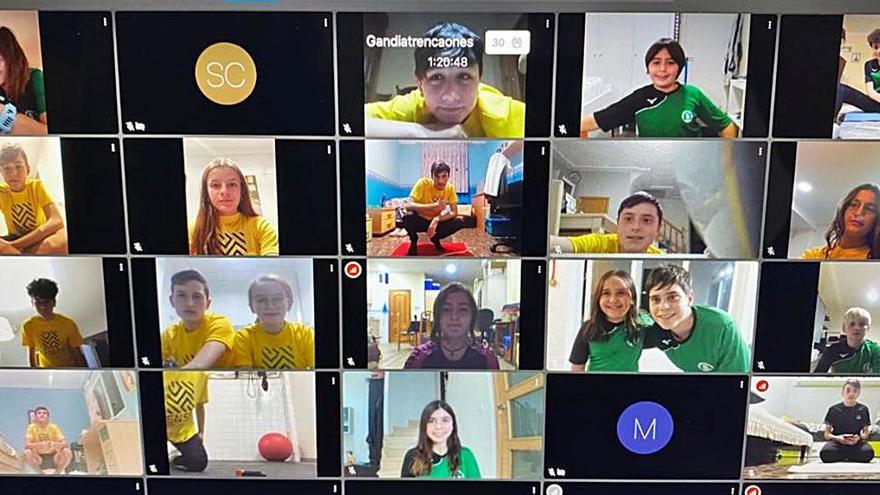 Natación NiE Gandia y Trencaones de Alzira se unen para entrenar vía telemática