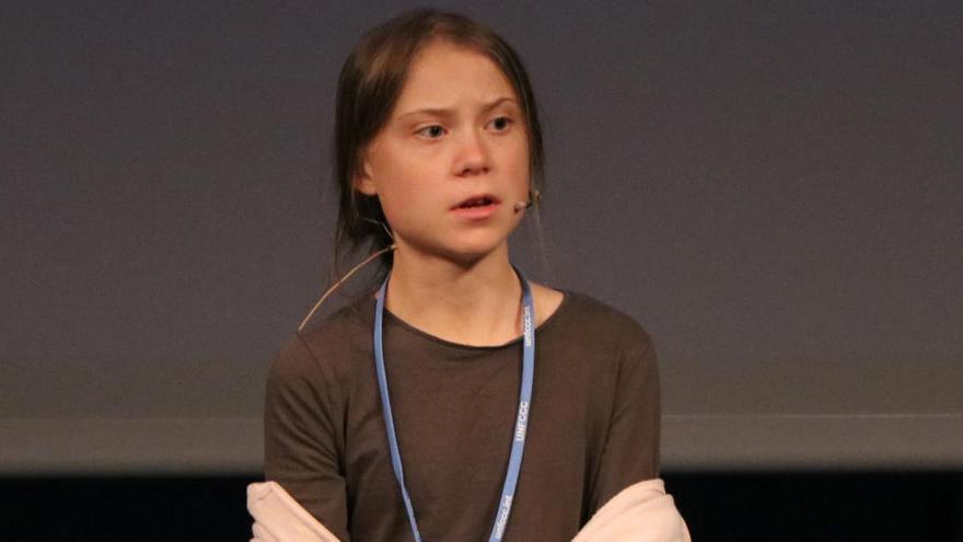 Greta Thunberg en roda de premsa a Madrid