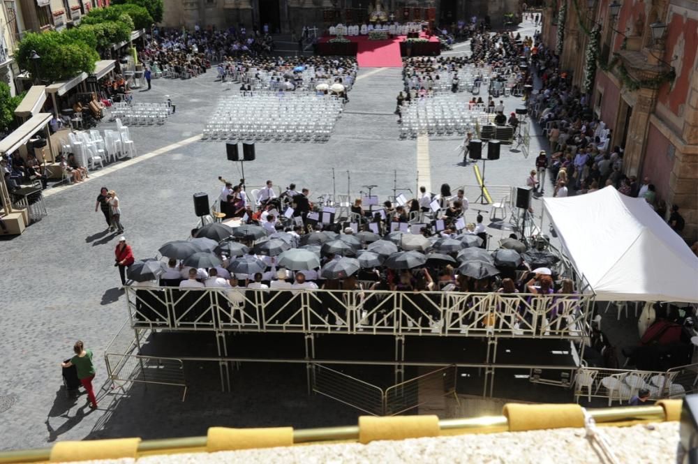 Coronación de la Virgen de la Soledad en la plaza Belluga