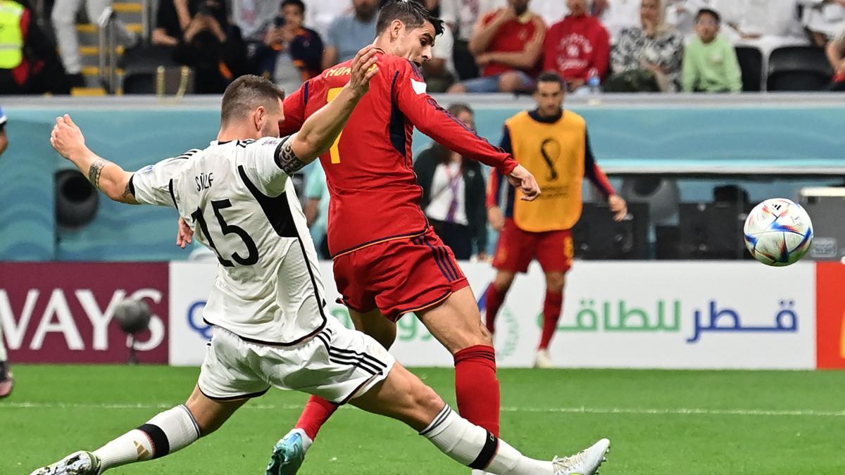 El momento en el que Morata marca el 1-0 del Alemania-España del Mundial de Qatar 2022