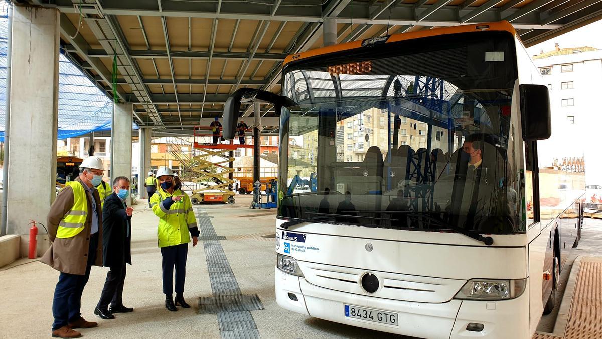 Marta Fernández Tapias durante las pruebas de acceso a la estación de autobuses de Vigo