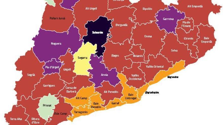 El risc de rebrot  puja al Solsonès i ja és el més alt de Catalunya